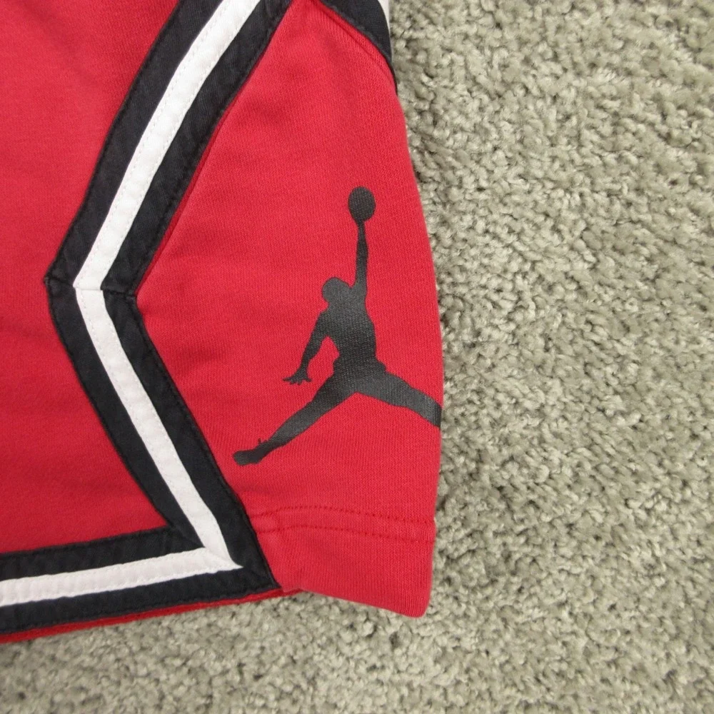 Air Jordan Shorts Mens Medium Red Jump Man Sweat Basketball Fleece Comfort 9